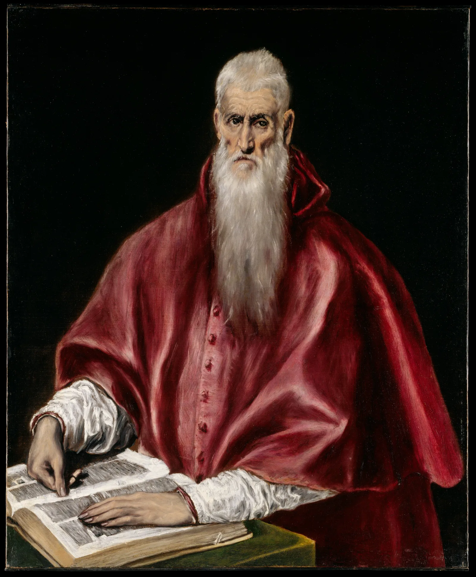 Den helige Hieronymus som skriftlärd, målning av El Greco